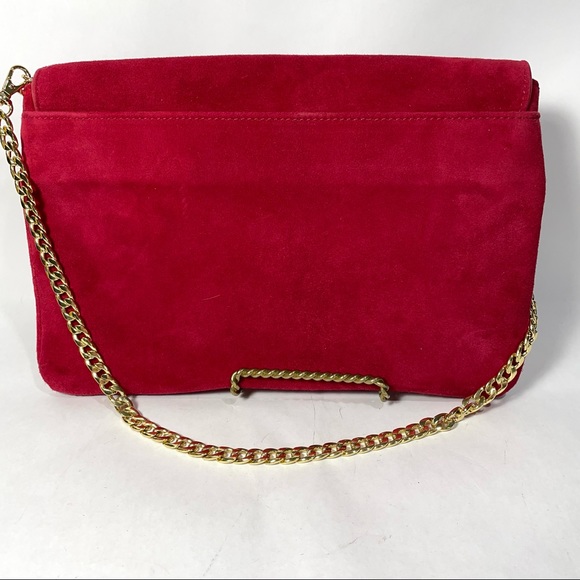 ANN TAYLOR Bella red Suede leather clutch bag - Picture 2 of 14